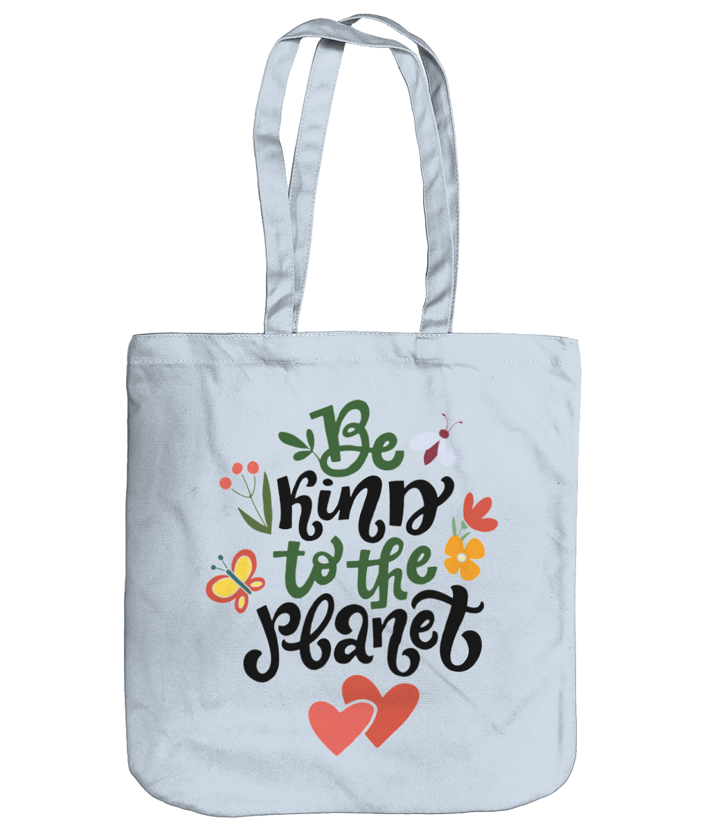 Be Kind To The Planet EarthAware Organic Spring Tote - pastel blue
