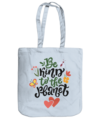 Be Kind To The Planet EarthAware Organic Spring Tote - pastel blue