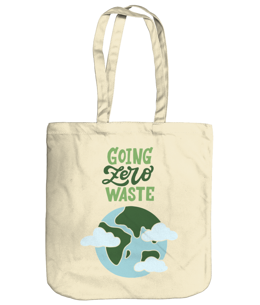Going Zero Waste EarthAware Organic Spring Tote - pastel blue