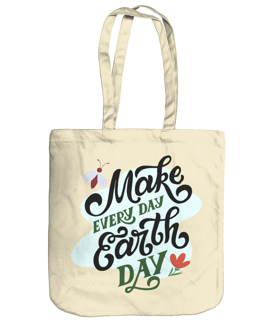Make Every Day Earth Day EarthAware Organic Spring Tote - natural