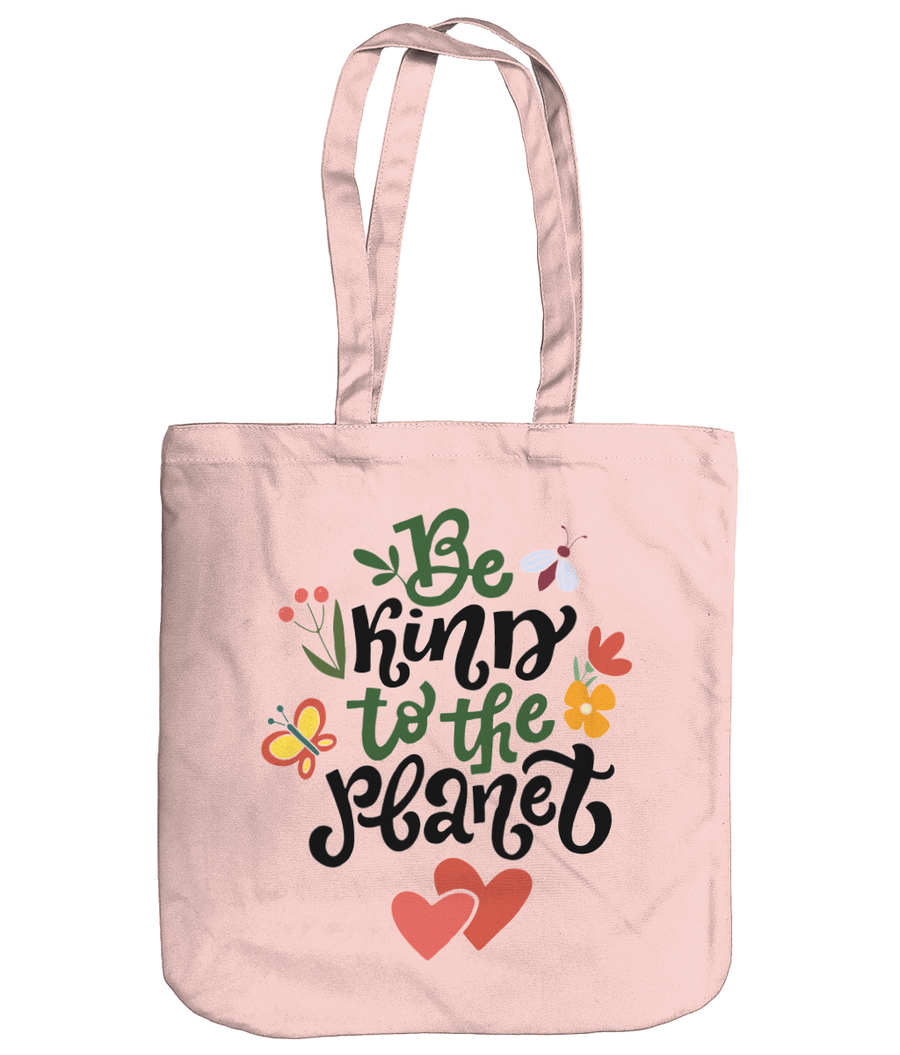 Be Kind To The Planet EarthAware Organic Spring Tote - pastel pink