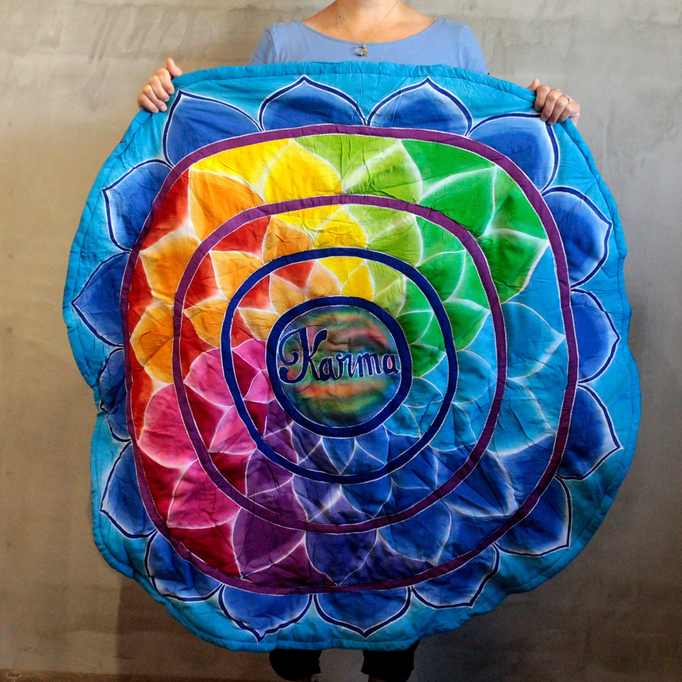 Rainbow Mandala Karma Meditation Mat