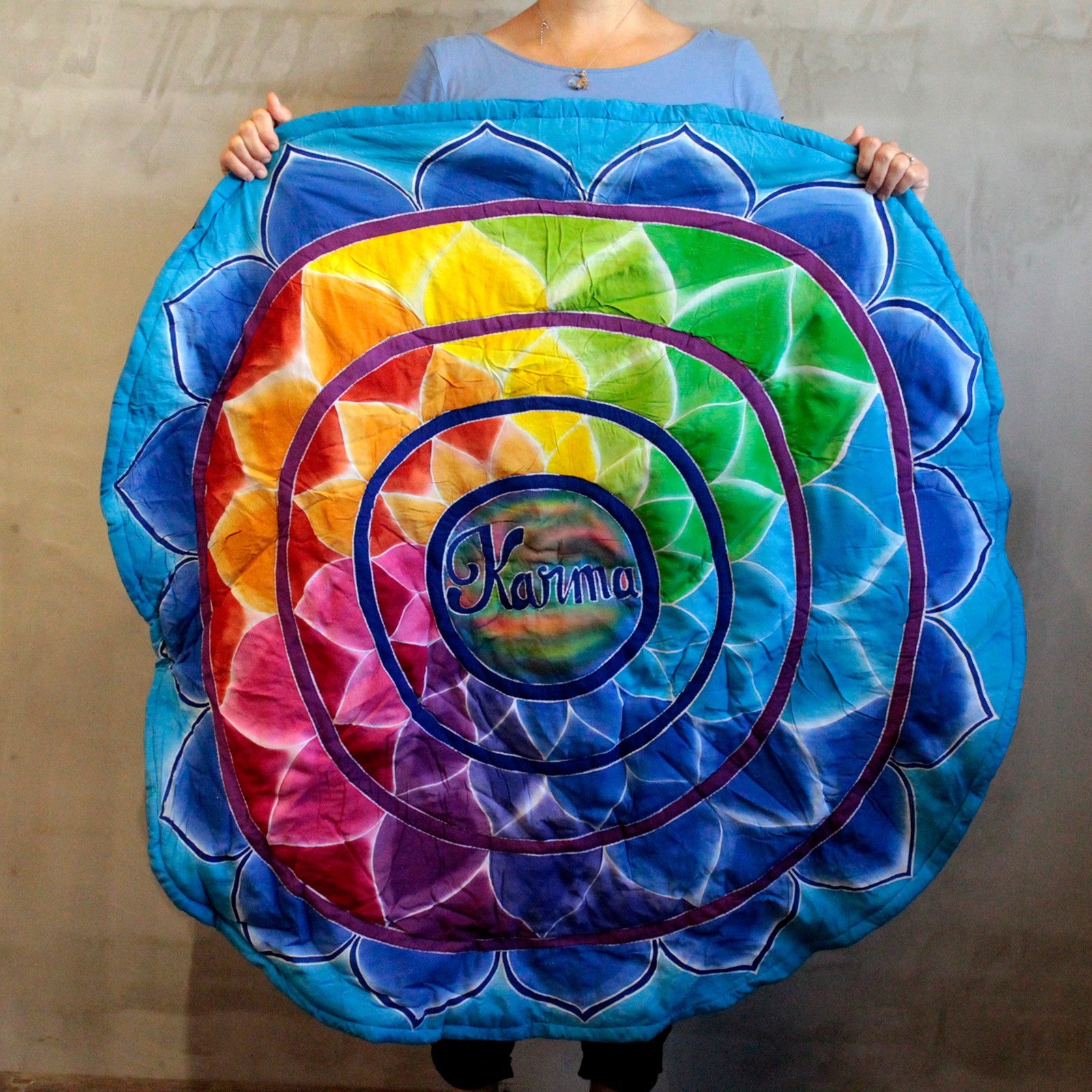 Rainbow Mandala Karma Meditation Mat