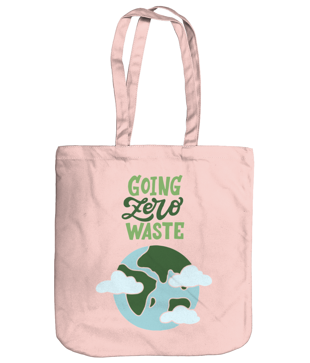 Going Zero Waste EarthAware Organic Spring Tote - pastel pink