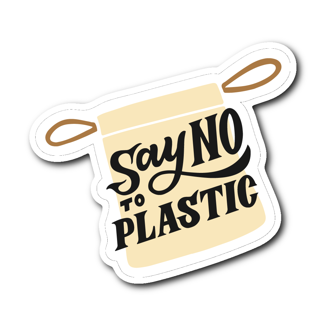Say No To Plastic Die Cut Vinyl Sticker