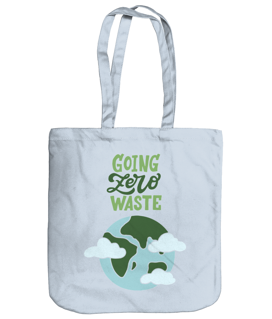 Going Zero Waste EarthAware Organic Spring Tote - pastel blue