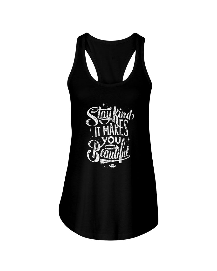 Stay Kind Next Level Ladies Racerback Tank
