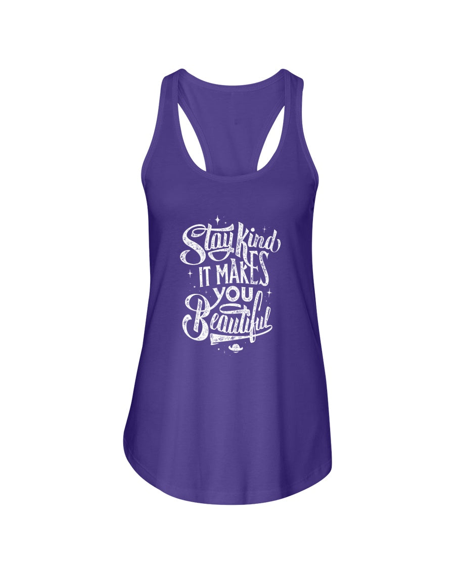 Stay Kind Next Level Ladies Racerback Tank