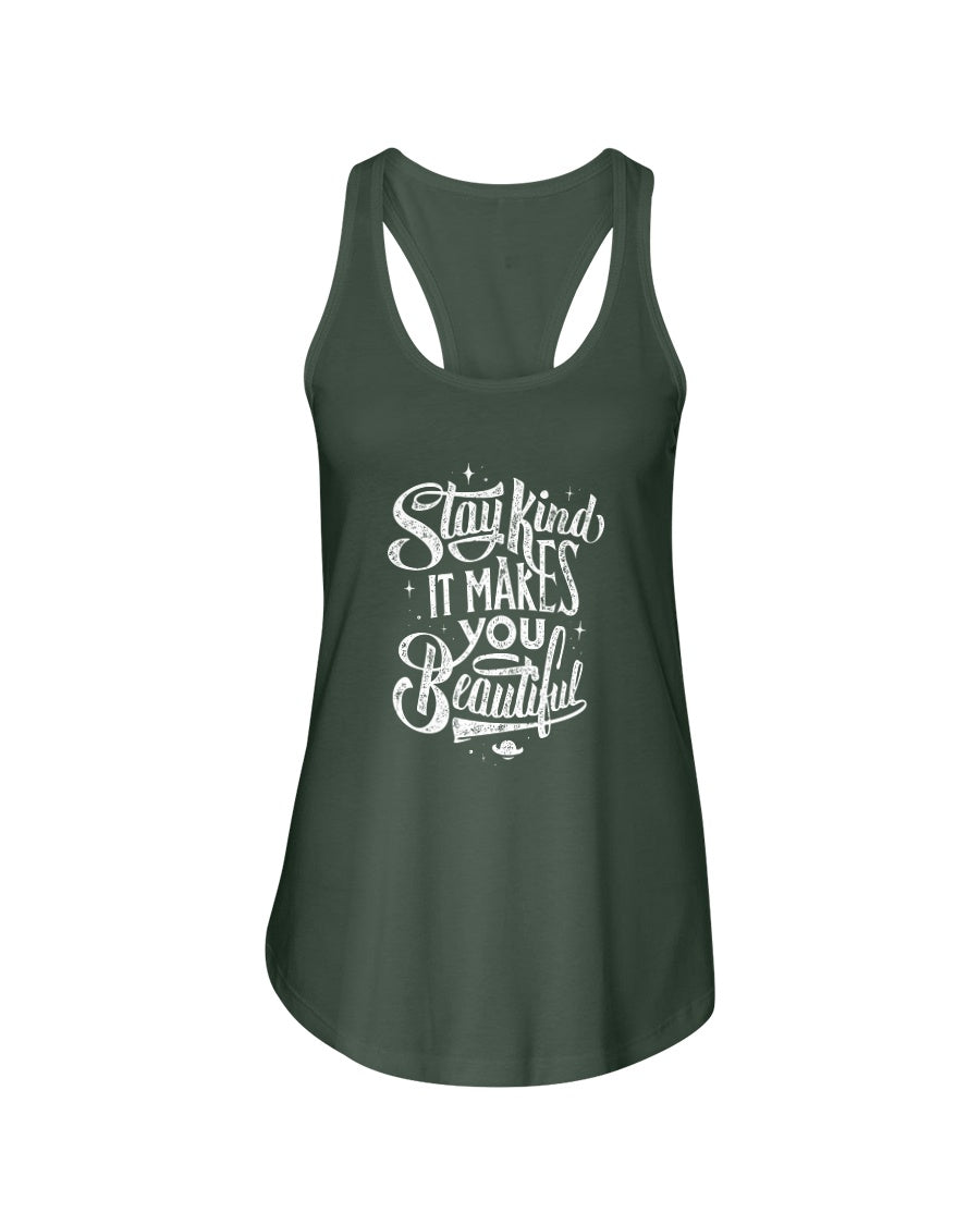 Stay Kind Next Level Ladies Racerback Tank