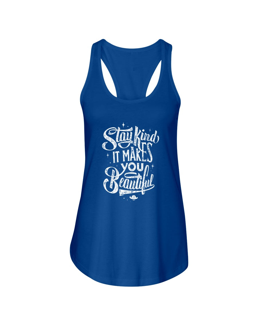 Stay Kind Next Level Ladies Racerback Tank
