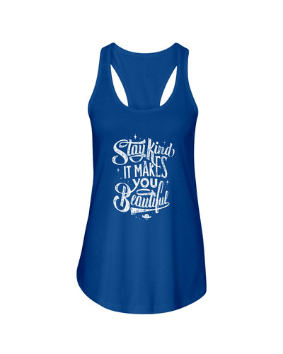 Stay Kind Next Level Ladies Racerback Tank